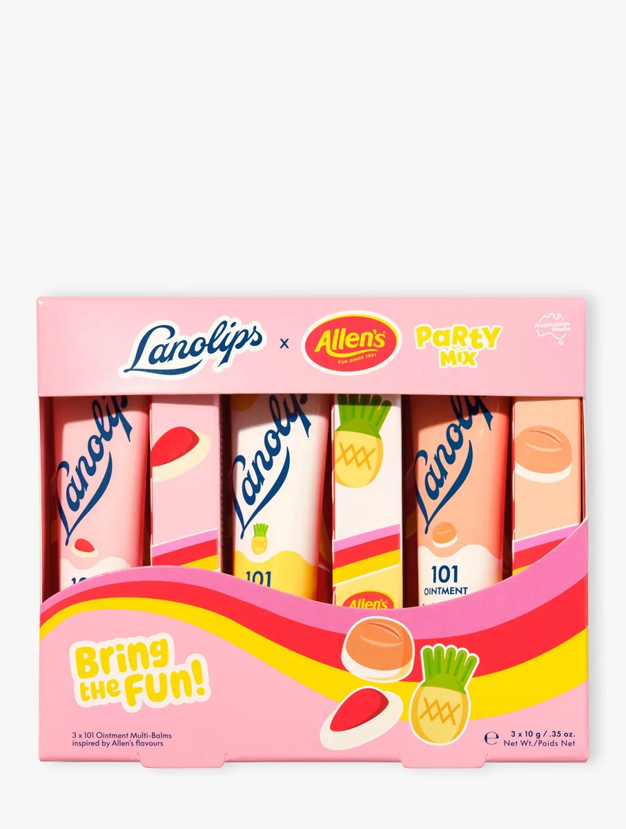 Lanolips × Allen’s Party Mix lip balm set · 3×10g · product photo 1