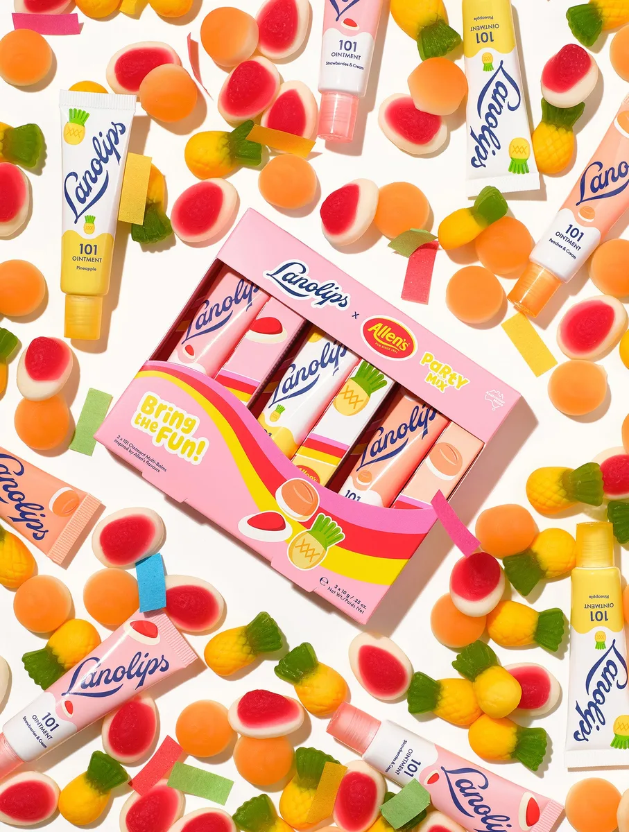 Lanolips × Allen’s Party Mix lip balm set · 3×10g · product photo 2