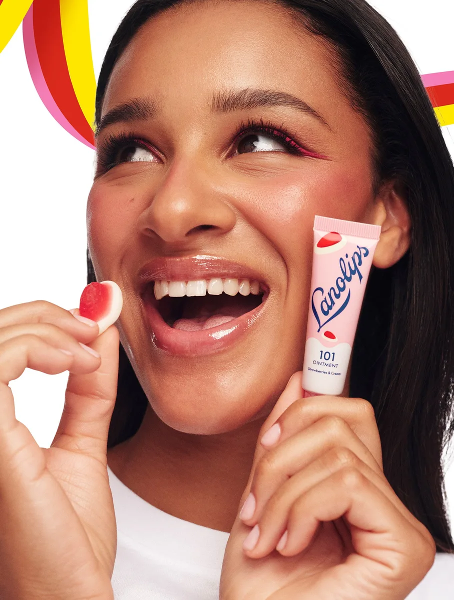 Lanolips × Allen’s Strawberries & Cream lip balm · 10g · product photo 2