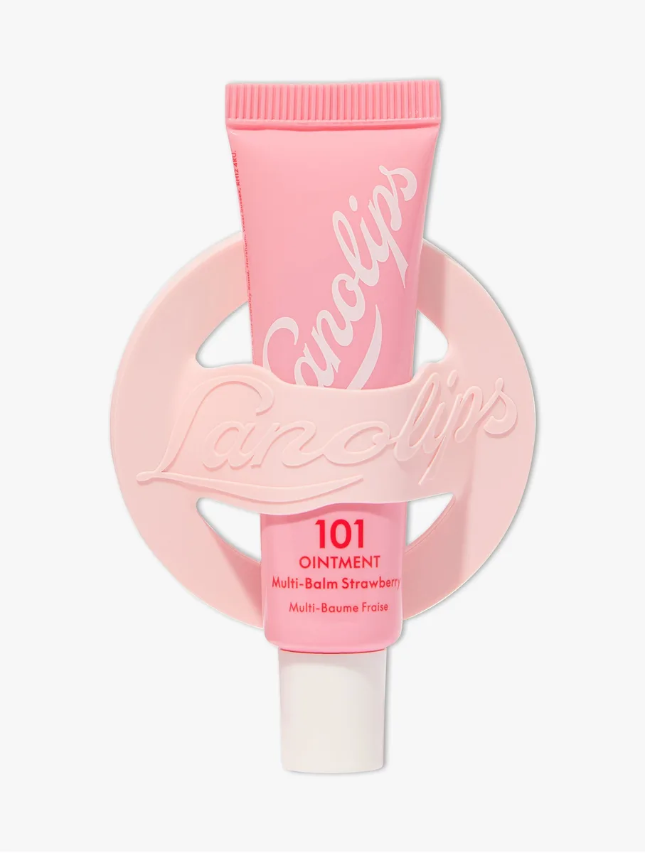 Lanolips strawberry lip balm & phone holder · 10g balm + phone holder · product photo 1