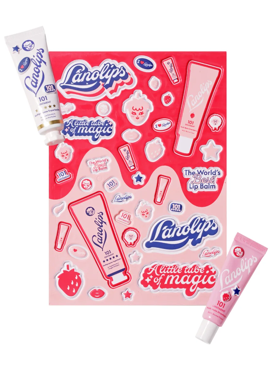 Lanolips 101 puffy sticker sheet · 1 sticker sheet · product photo 2