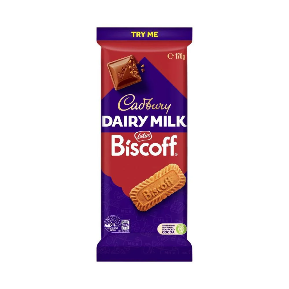 Cadbury Dairy Milk Biscoff chocolate · 170g · product photo 1